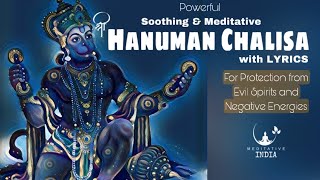 HANUMAN CHALISA with LYRICS  SOOTHING 1 HOUR HANUMAN MANTRA CHANTING  SUCCESS GROWTH amp PROTECTION [upl. by Wooldridge]