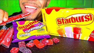 ASMR Starburst Freeze Pops Gummies Sour Candy Eating Mouth Sounds Jerry Mukbang [upl. by Gerbold356]