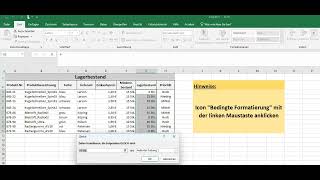 Tabellenkalkulation mit Excel Bedingte Formatierung [upl. by Jens812]