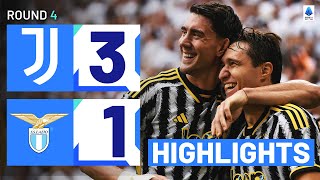 JuventusLazio 31  Vlahovic steals the show in Turin Goals amp Highlights  Serie A 202324 [upl. by Willette8]