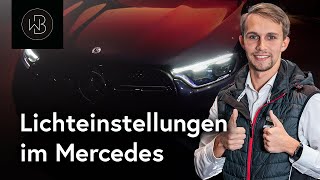 Wie stellt man Scheinwerfer und Licht im Mercedes GLC ein  MercedesBenz  Anleitung Burmester [upl. by Dido26]