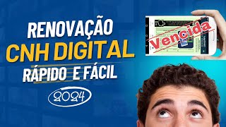 COMO RENOVAR CNH PELA INTERNET RENOVAÇÃO ONLINE  CNH DIGITAL [upl. by Ellimahs]