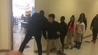 Teacher creates personalized handshakes for all his students [upl. by Horner]