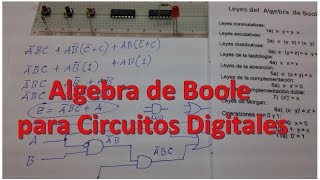 ✅ Algebra Booleana para Simplificar Circuitos Logicos Leyes de Boole y Morgan [upl. by Akiner]