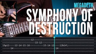 Megadeth  Symphony Of Destruction como tocar  aula de guitarra [upl. by Haneeja607]