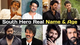 South Hero Name And Age  Allu Arjun  Vijay Deverkonda  Prabhas  Ram Charan  Vijay  Rajnikant [upl. by Releyks873]