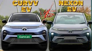 Tata Curvv Ev VS Tata Nexon Ev  Campaign Of Interior Exterior Feature Price  Which is Batter [upl. by Anialad59]