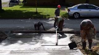 How to pour a sloped concrete driveway [upl. by Noyek]