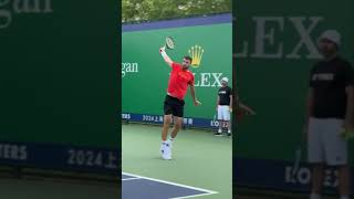 Serve slice backhand and forehand from Dimitrov 👌🏷️ grigordimitrov tennis tennisbackhand [upl. by Avin]