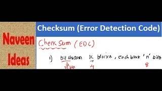 Checksum an error detection code [upl. by Emirac]