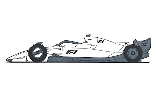 How To Draw Formula 1 Car [upl. by Estele439]