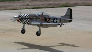 Top Flite P51 Mustang First Flight  US Engines 41 Gasser [upl. by Kliment]