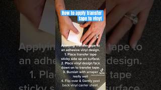 How to apply transfer tape to vinyl decals in 4 easy steps shorts cricut silhouette diy vinyl [upl. by Akiras]