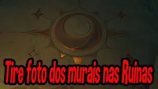 TIRE FOTO DOS MURAIS NAS RUINAS  GUIA SPEEDRUN  MISSÃO ROALD  ILHA TSURUMI  INAZUMA  GENSHIN [upl. by Freda]