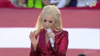 Lady Gaga  National Anthem at Super Bowl 50 2016 HD 1080p Full Video [upl. by Cnahc]