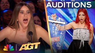 Solange Kardinaly SHOCKS The Judges With Magical Quick Change  Auditions  AGT 2024 [upl. by Randene]