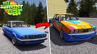 BMW E30 TUNING  My Summer Car 324  Radex [upl. by Aneehsat511]