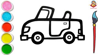 CREATE AMAZING Car WITH SIMPLE Drawing Steps FOR KIDS [upl. by Broucek]