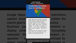 Google Maps Is Cracking Down On Fake Reviews [upl. by Hallerson]