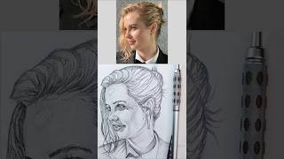 Mastering Portrait Pencil Sketching shorts drawing howtodrawaface beauty art [upl. by Moser]