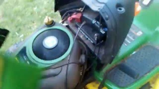 1999 Cub Cadet 2135 amp 2014 John Deere LA105 startup [upl. by Shellie]