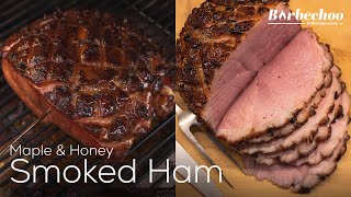 Honey amp Maple Glazed Smoked Ham  Kamado Joe  Barbechoo [upl. by Boycie]