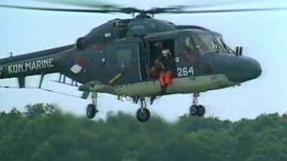 Demonstratie helikopter Marine Luchtvaartdienst Westland Lynx op vliegbasis Deelen 1988 [upl. by Garson]