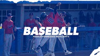 Belmont Baseball  Middle Tennessee Highlights [upl. by Kciredohr]