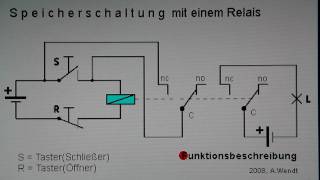 Speicherschaltung mit einem Relais [upl. by Aenel]