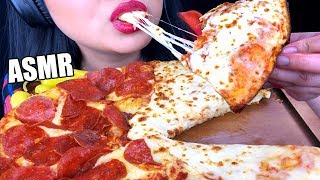 ASMR EXTRA CHEESY PIZZA MUKBANG EATING SOUNDS  HALF PEPPERONI amp HALF CHEESE PIZZA  ASMR Phan [upl. by Russel]