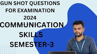 Communication skills  semester3  important questions for examination 2024  Osmania university [upl. by Liborio]