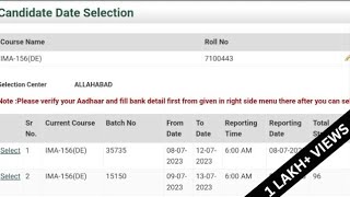 CDS12023 SSB Dates SSB Date selection linkHow to select ssb dates for cds 1 2023SSB dates [upl. by Idnat]