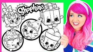 Coloring Shopkins Christmas Coloring Pages  Miss Pressy Lolli Poppins Snow Crush Ice Cream Queen [upl. by Ayatnohs884]