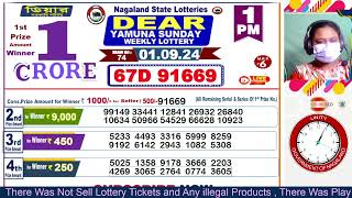 LOTTERY LIVE  Dear nagaland state lottery live draw result 01092024 Lottery live sambad [upl. by Anital]