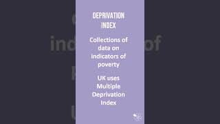 Deprivation Index  60 Second Sociology GCSE Social Stratification [upl. by Chaney]