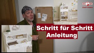 Schritt für Schritt Aufbau Anleitung für Badezimmer Schrank Regal Hzuaneri Badezimmerschrank [upl. by Engedi356]