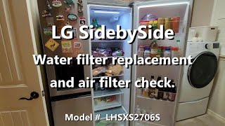 Water filter change for LG SideBySide Refrigerator [upl. by Liartnod481]