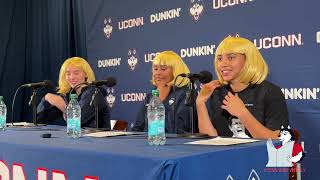 Paige Bueckers Sarah Strong Azzi Fudd UConn womens basketball postgame FDU  112024 [upl. by Alac]