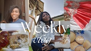 Weekly VlogThrif Clothes Shoes and Bag Haul How I bake my Cake [upl. by Willie]