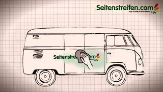 Seitenstreifen erklärt Autoaufkleber anbringen [upl. by Vinna]