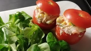 💥TOMATE FARCIE  THON MAÏS ŒUFS CONCOMBRE💥 [upl. by Annalee750]