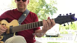 Robert Burton Winnipeg Jazz Musician  7 String Solo Guitar Arrangement of quotGirlquot by The Beatles [upl. by Koeninger]