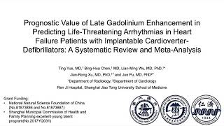 LianMing Wu  Prognostic Value of Late Gadolinium Enhancement for Cardiomyopathy Patients [upl. by Nwad]