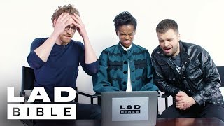 Marvel Studios’ Avengers Infinity War Tom Hiddleston Letitia Wright And Sebastian Stan Rate Stunts [upl. by Lletnom797]