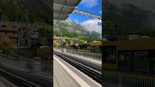 🇨🇭Wengen train station is the world most beautiful station [upl. by Etnuahc]