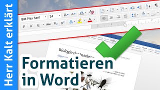 Texte in Word Formatieren – Einfacher Einstieg in die Textverarbeitung [upl. by Edgerton]