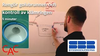 Rensa golvbrunnen och kontroll av klämringen [upl. by Pauly]