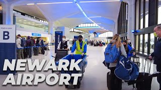 Walking Newark Liberty International Airport EWR Terminal C in February 2022 [upl. by Smada]