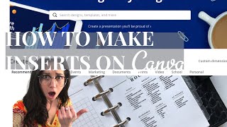 How to make planner inserts on Canva [upl. by Riana]