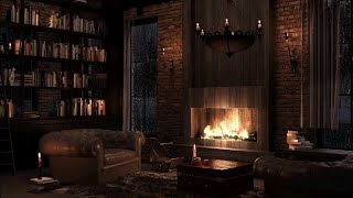 🔥DORMIRSE CON AGRADABLE SONIDO DE LLUVIA y CON CREPITAR DE CHIMENEA  CASA DE CAMPO ASMR [upl. by Lily]